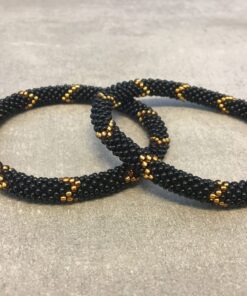 Nepal perle armbånd - N112 - Sort og kobber