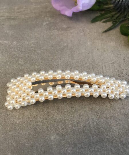 hårspænde med perler tilbud