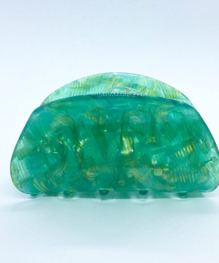 laura hårklemme i grøn med glimmer