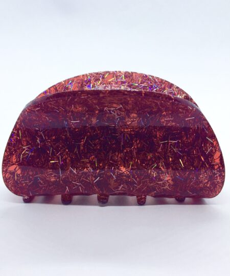 rød glimmer hårklemme jul