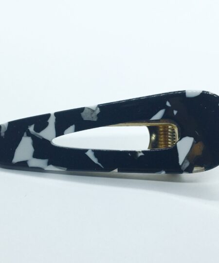 ella sort hvid hårklemme