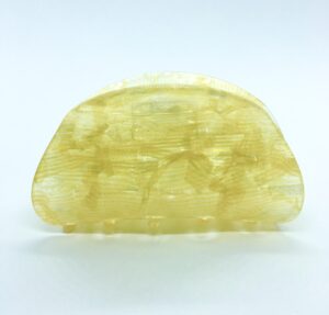 hårklemme lys guld gul glitte glimmer
