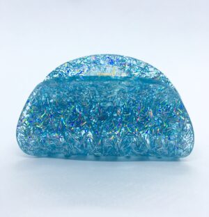 blå glimmer glitter hårklemme jul