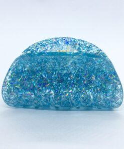 blå glimmer glitter hårklemme jul