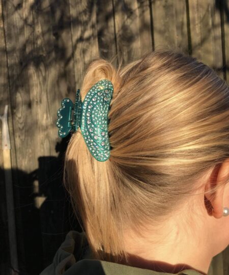 gitte hårklemme i grøn