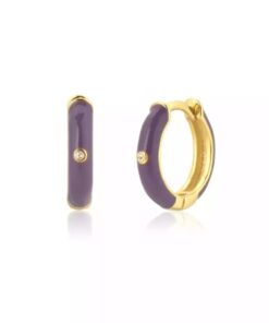 Øreringe med emalje