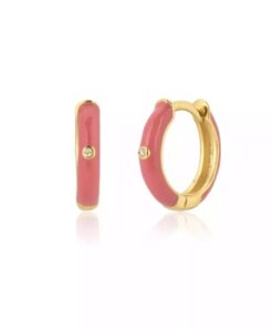 Øreringe med emalje