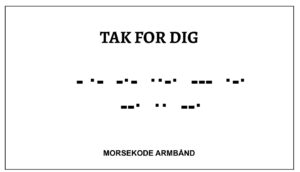 Morsekode armbånd - Tak for dig