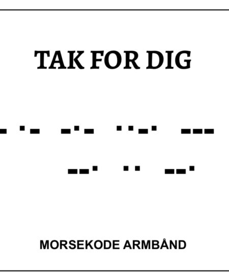 Morsekode armbånd - Tak for dig