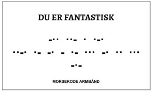 Morsekode armbånd - du er fantastisk