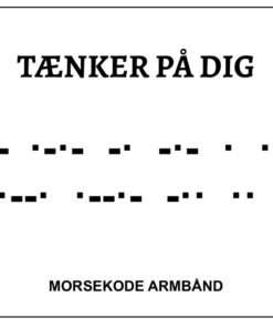 Morsekode armbånd - tænker på dig