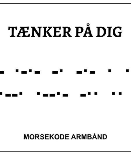 Morsekode armbånd - tænker på dig