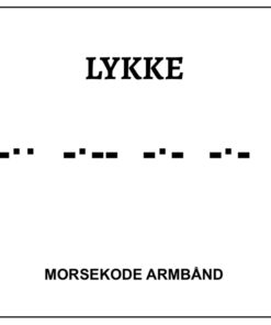 Morsekode armbånd - lykke