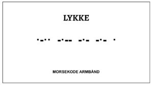 Morsekode armbånd - lykke