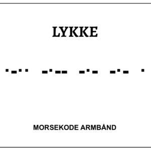 Morsekode armbånd - lykke