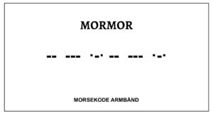 Morsekode armbånd - mormor