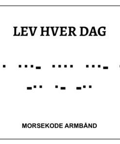 Morsekode armbånd - lev hver dag