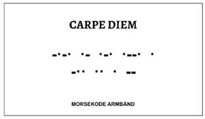 Morsekode armbånd - carpe diem