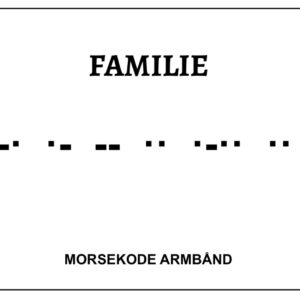 Morsekode armbånd - familie