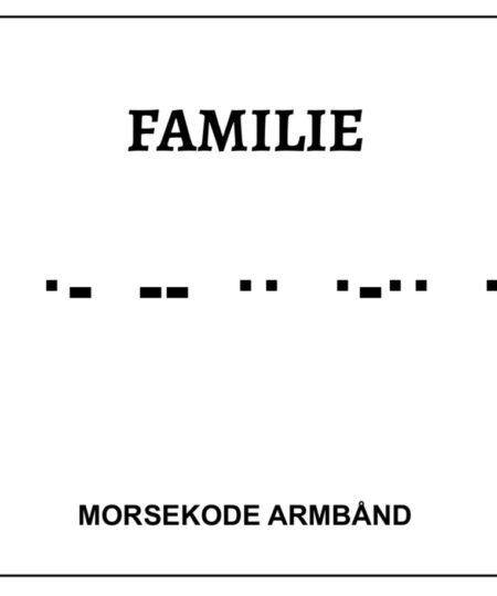 Morsekode armbånd - familie