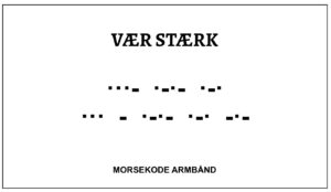 Morsekode armbånd -vær stærk