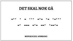 Morsekode armbånd - Det skal nok gå