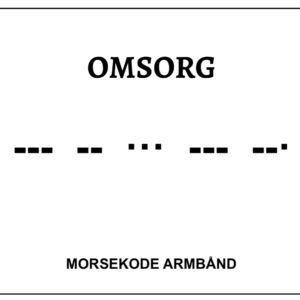 Morsekode armbånd - omsorg