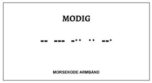 Morsekode armbånd - modig