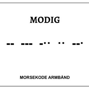 Morsekode armbånd - modig
