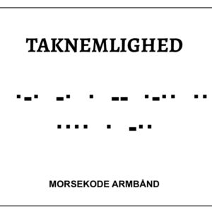 Morsekode armbånd - taknemlighed