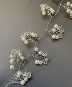 Alternative view of Hårbånd med perler som blade