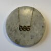 Halskæde med engletal 666 – et symbol på balance, selvkærlighed og grounding. Spirituelt smykke i 45 cm længde. Fås i guld og sølv.