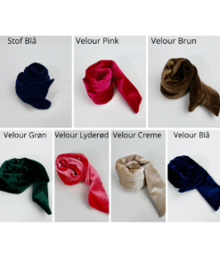 Lille Adventspakke fra Winga med makeup-taske, to hårbånd med wire og 5 silkeelastikker – adventsgave til håret i valgfri farver