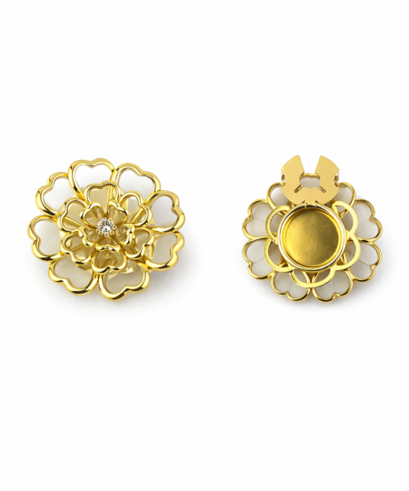 Knappeskjuler Marguerite – lagdelt margueritblomst Button Cover