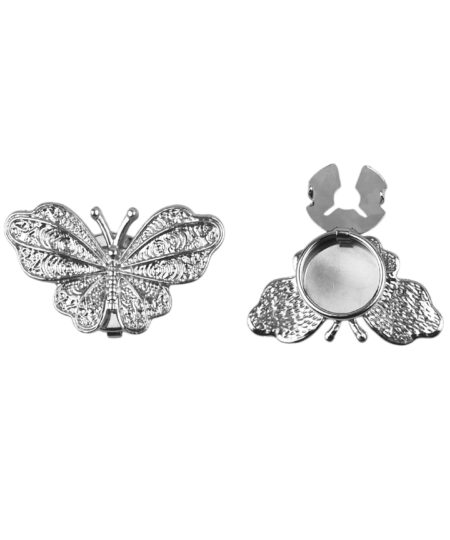 Sommerfugl button cover Knappeskjuler – sommerfugleformet design med let og elegant udtryk