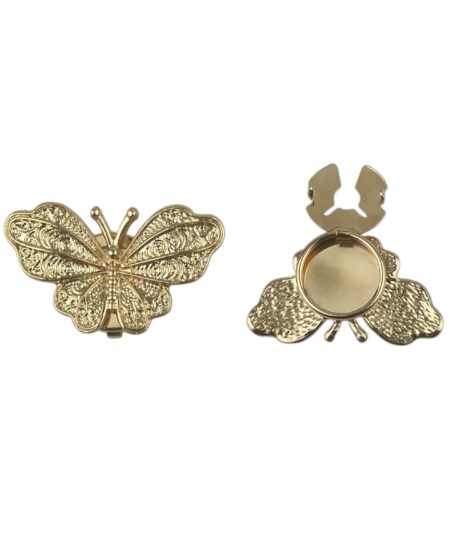 Sommerfugl button cover Knappeskjuler – sommerfugleformet design med let og elegant udtryk