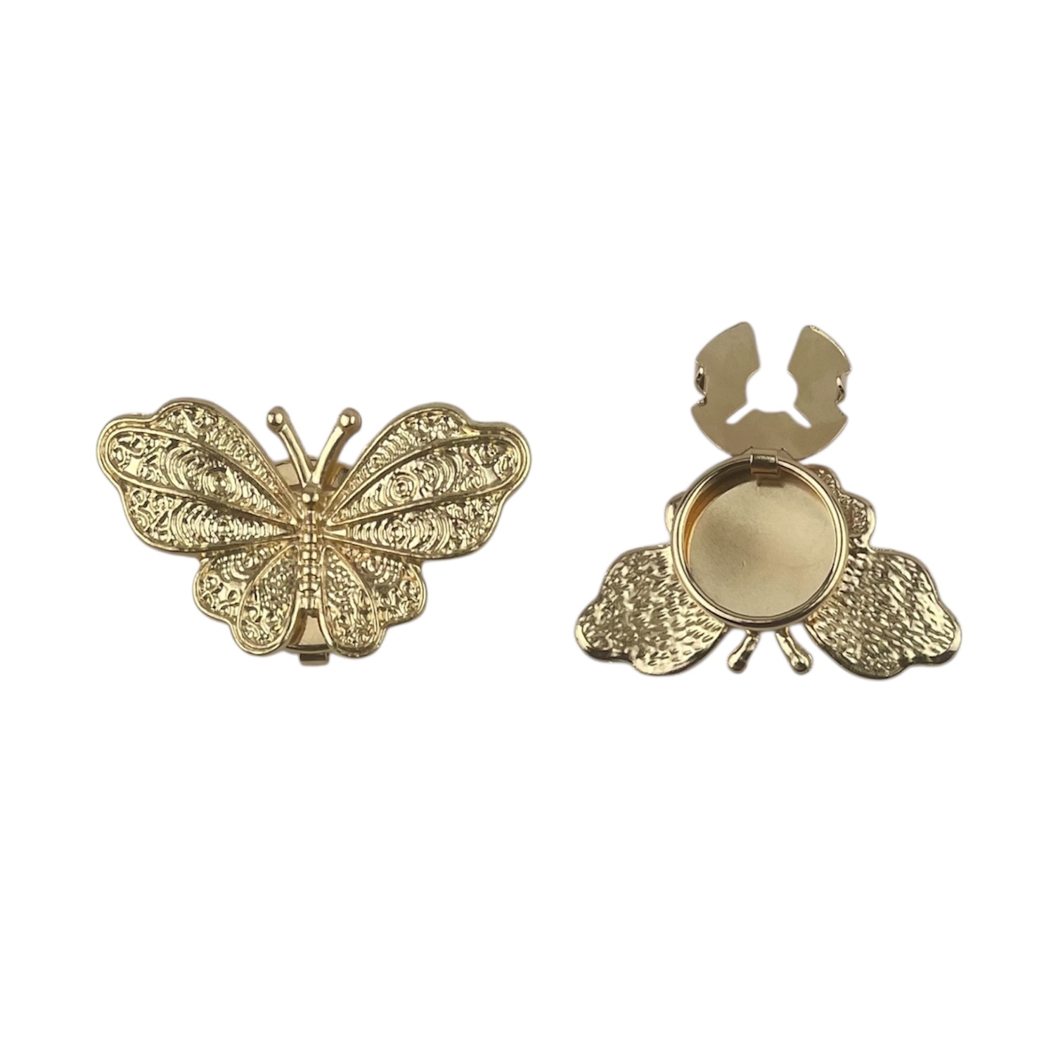 Sommerfugl button cover Knappeskjuler – sommerfugleformet design med let og elegant udtryk