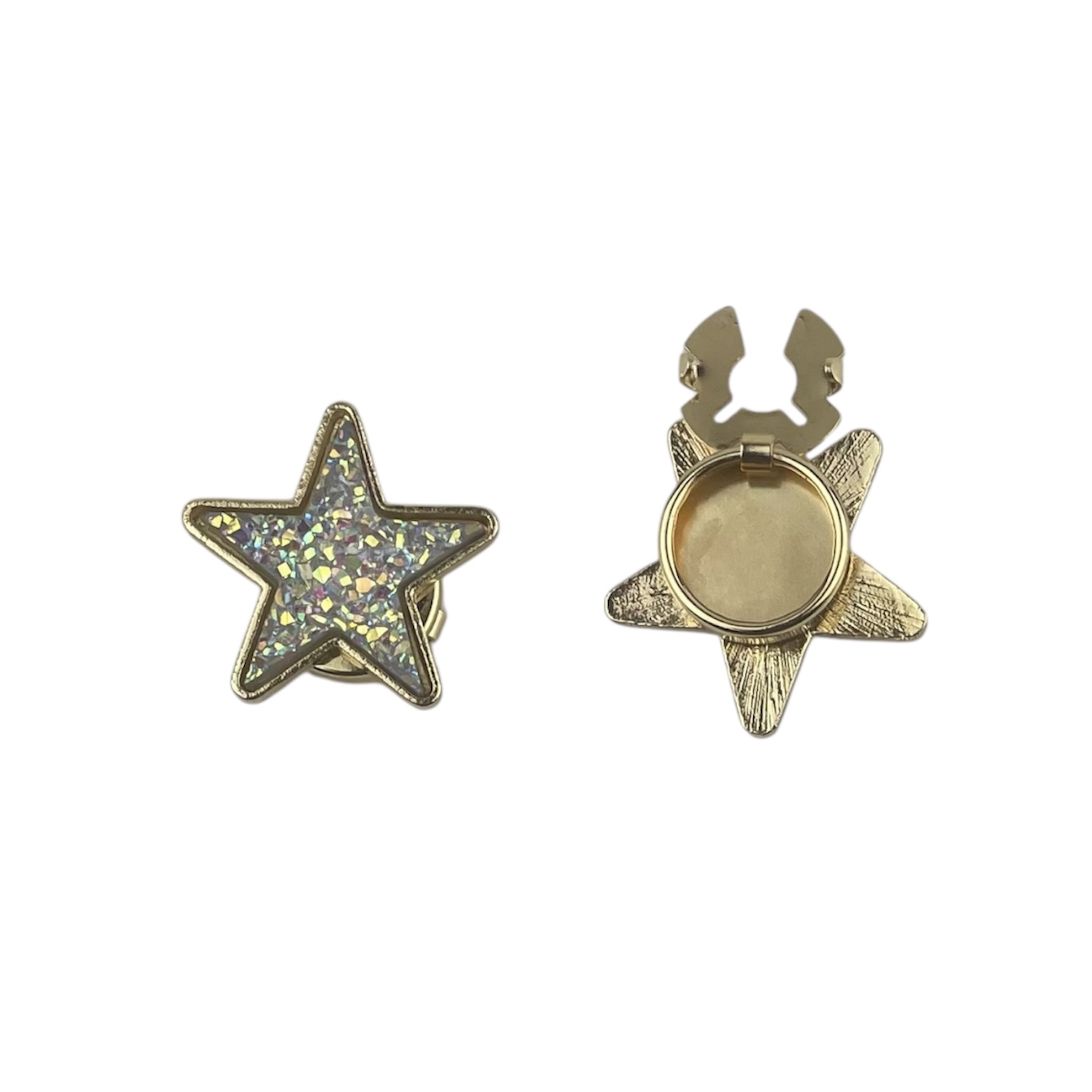 Stjerne button cover Knappeskjuler – markant stjerneform med blank finish