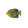 Mini hårklemme formet som en kirurgfisk i blå og gule nuancer. Et farverigt og sommerligt håraccessory med tropisk udtryk.