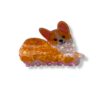 Dekorativ hårklemme formet som en corgi-hund. Et sjovt og stilfuldt håraccessory der passer perfekt til både hverdag og fest.